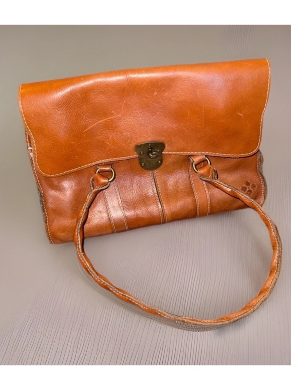 Patricia Nash Vienna Satchel Tan Distressed Vintage Leather Large NWT